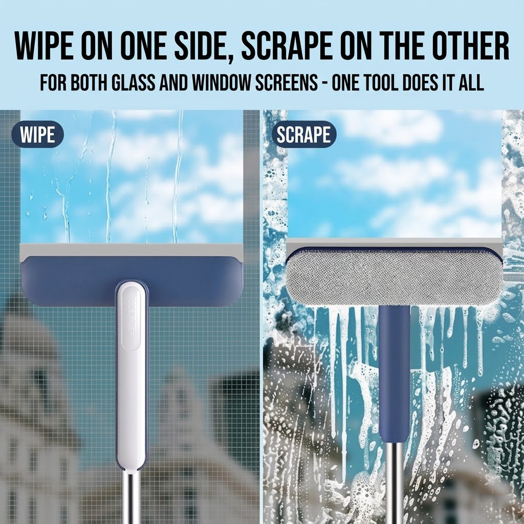 Bubzellacosh Multifunctional Screen & Glass Cleaning Brush - Universal Household Mesh Cleaner with Ergonomic Handle - Effortless Dust & Grime Removal