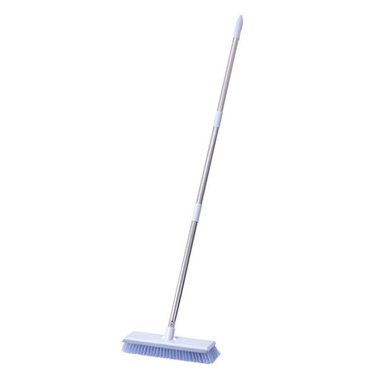Bubzellacosh Heavy-Duty Floor Scrub Brush with Squeegee - Adjustable Long Handle Scrubber for Bathroom Tile & Grout - Ergonomic 2-in-1 Deep Cleaning Tool